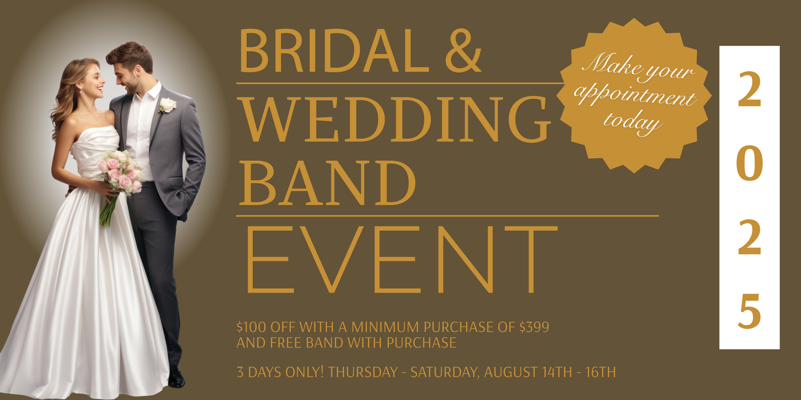 Bridal & Wedding Band Event – Anfesa’s Jewelers August 14–16