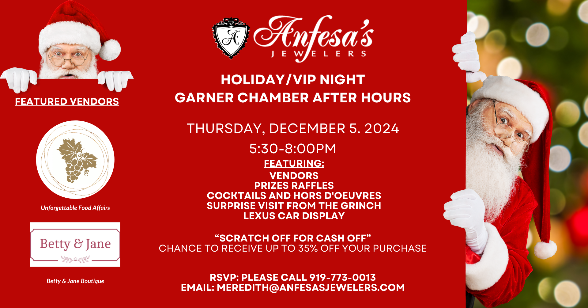 Celebrate the Holidays in Style at Anfesa’s Annual Holiday VIP Night!