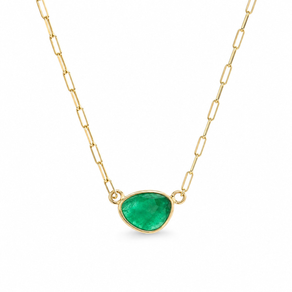 Yellow Gold and Emerald Necklace