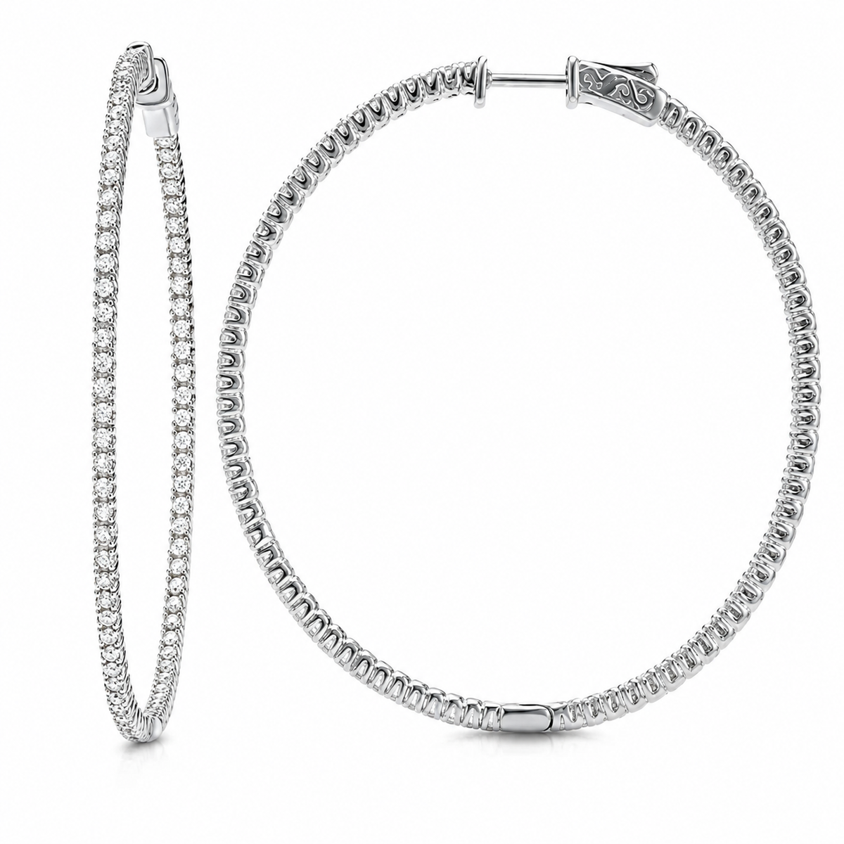 6.05 CT Diamond Hoops