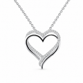 Lafonn Double-Heart Pendant Necklace