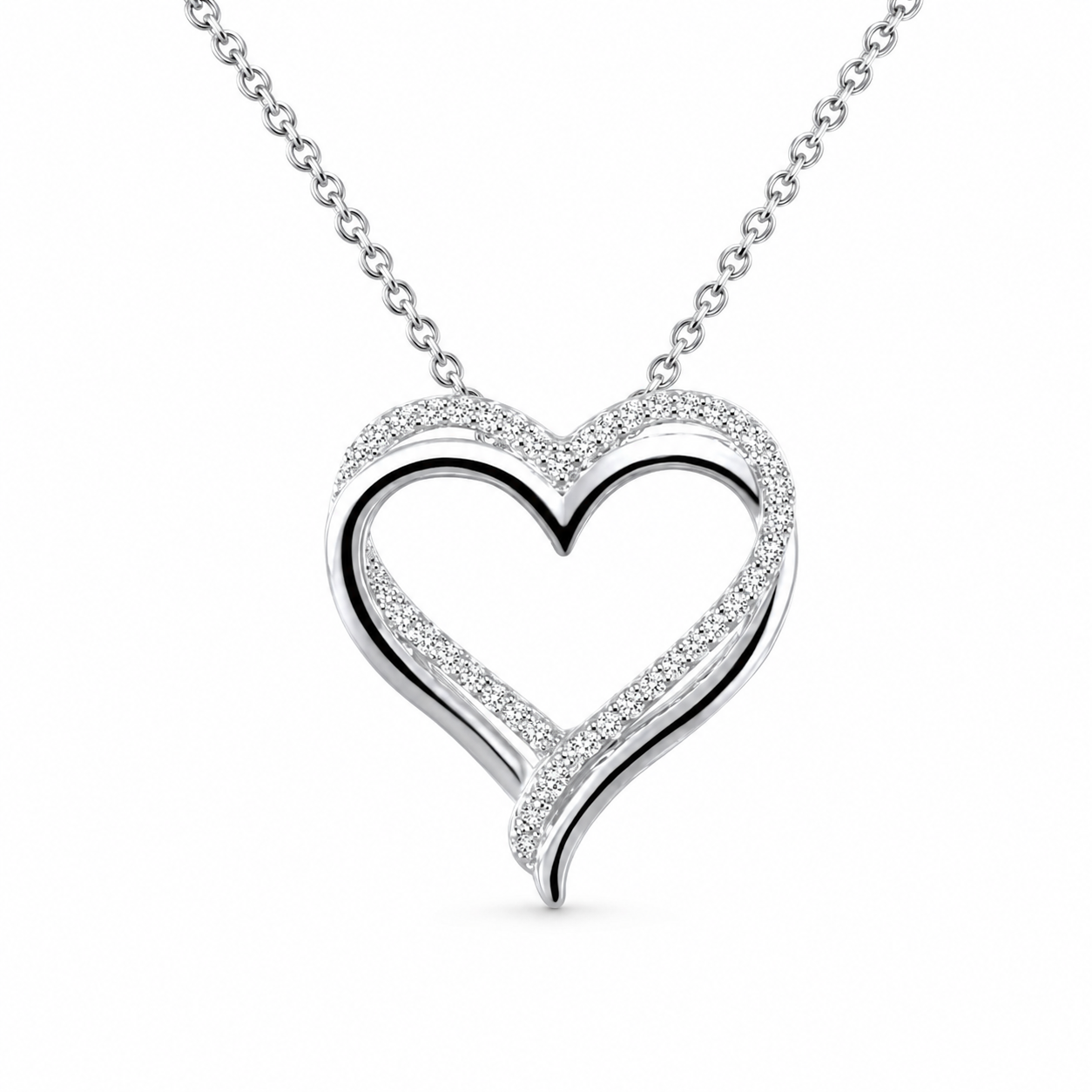 Lafonn Double-Heart Pendant Necklace
