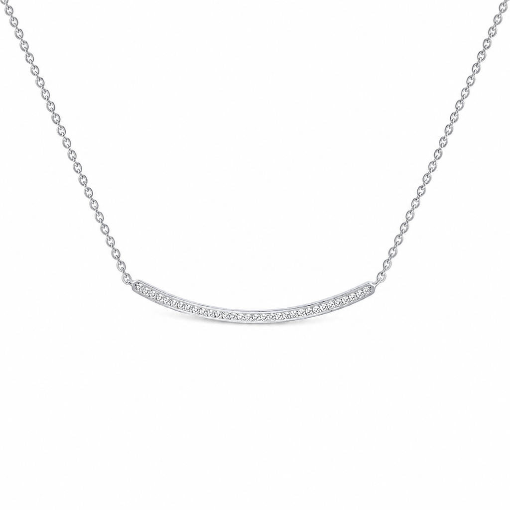 Lafonn 0.32 CTW Curved Bar Necklace