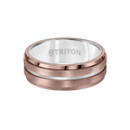 Triton 8MM Espresso Tungsten Carbide Ring - Satin Finish with Center Line
