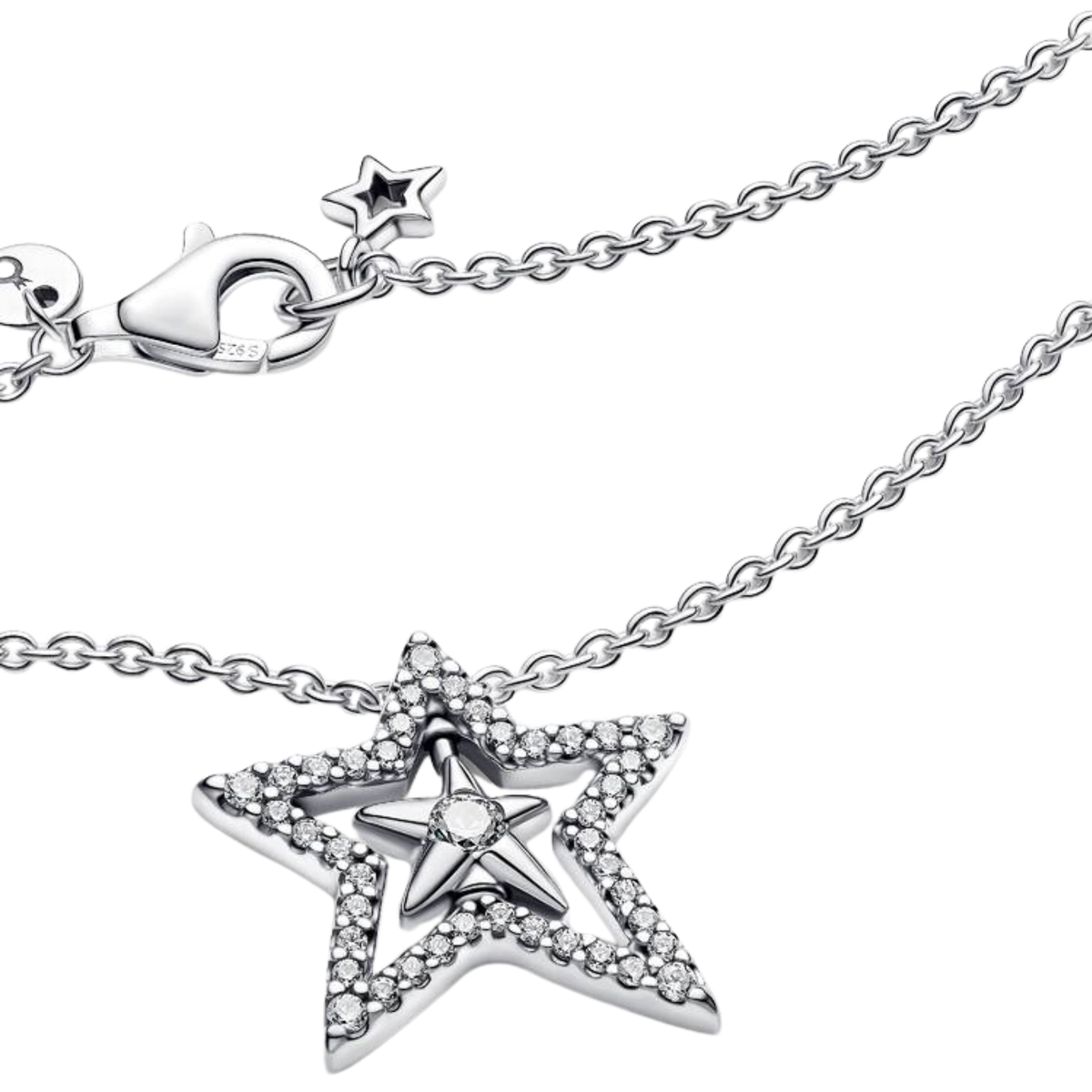 Pandora Pavé Asymmetric Star Collier Necklace