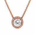 Pandora Round Sparkle Halo Necklace