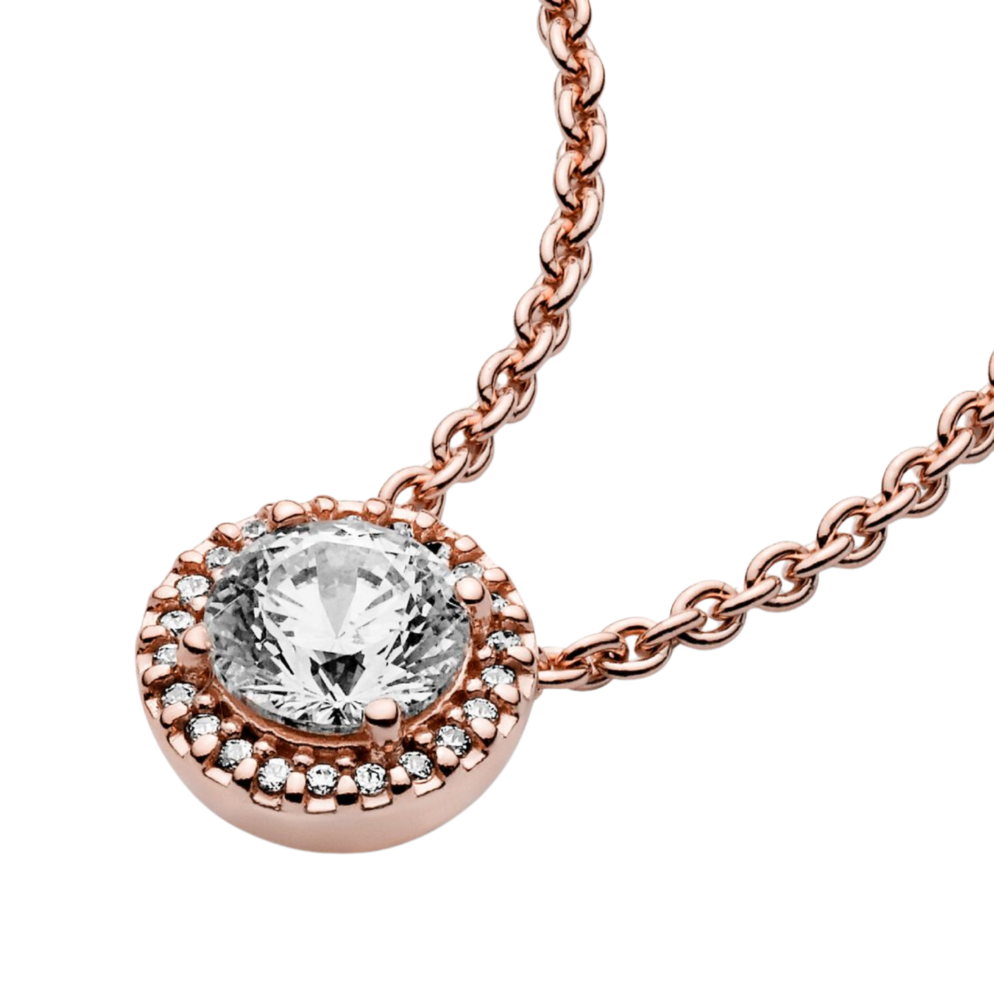 Pandora Round Sparkle Halo Necklace