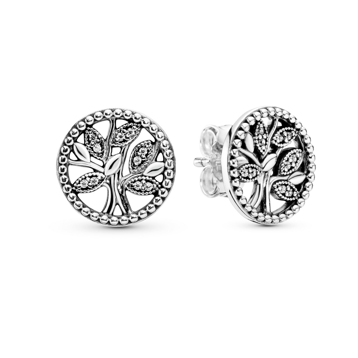 Pandora Sparkling Family Tree Stud Earrings