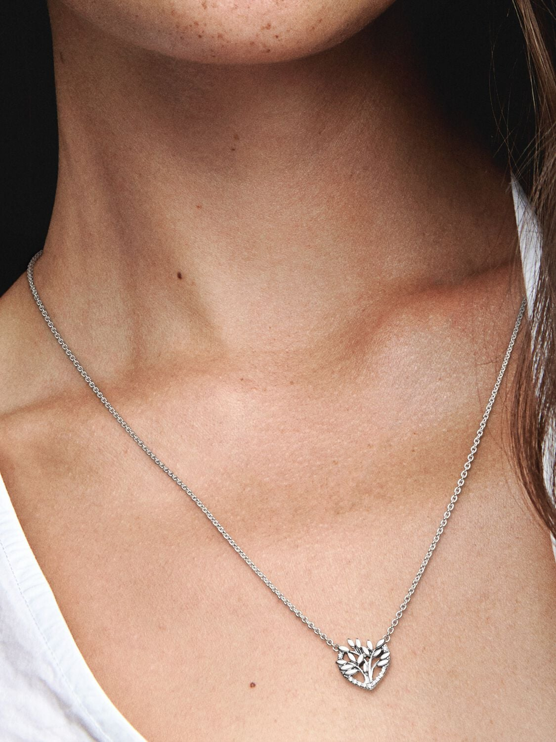 Pandora Heart Family Tree Collier Necklace