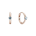 Pandora Light Blue Solitaire Huggie Hoop Earrings