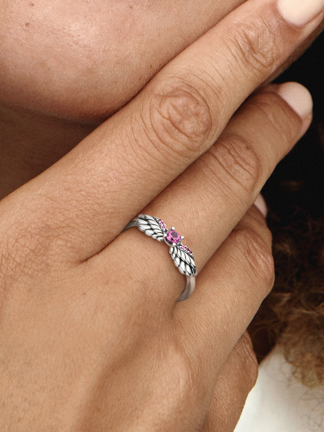 Pandora Sparkling Angel Wings Ring
