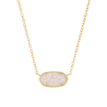 Kendra Scott Elisa Gold Pendant Necklace in Iridescent Drusy