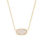 Kendra Scott Elisa Gold Pendant Necklace in Iridescent Drusy