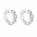 14k White Gold Huggie