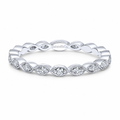 14k White Gold Eternity Stackable Ladies Ring
