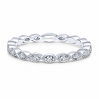 14k White Gold Eternity Stackable Ladies Ring