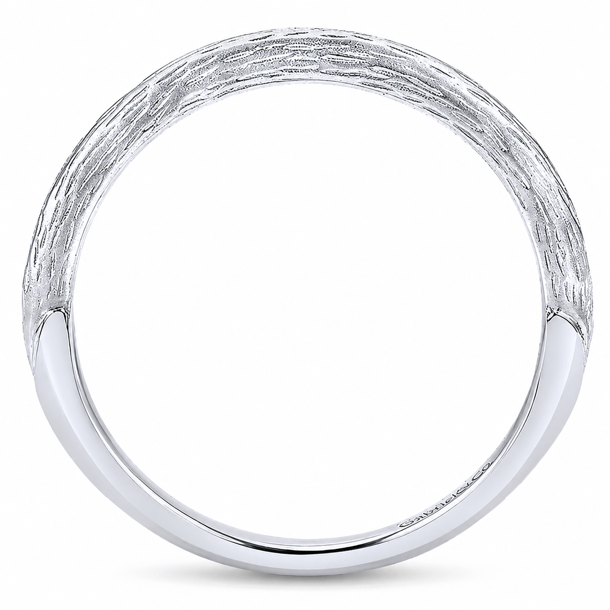 14k White Gold Straight wedding band