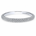 14k White Gold Round Straight wedding Band