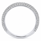 14k White Gold Round Straight wedding Band