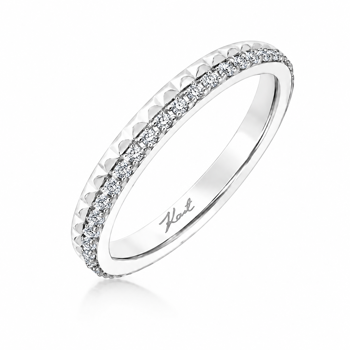 Karl Lagerfeld pyramid wedding band