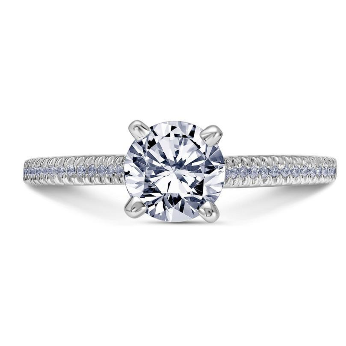 Scott Kay 14k White Gold Pave Engagement Ring