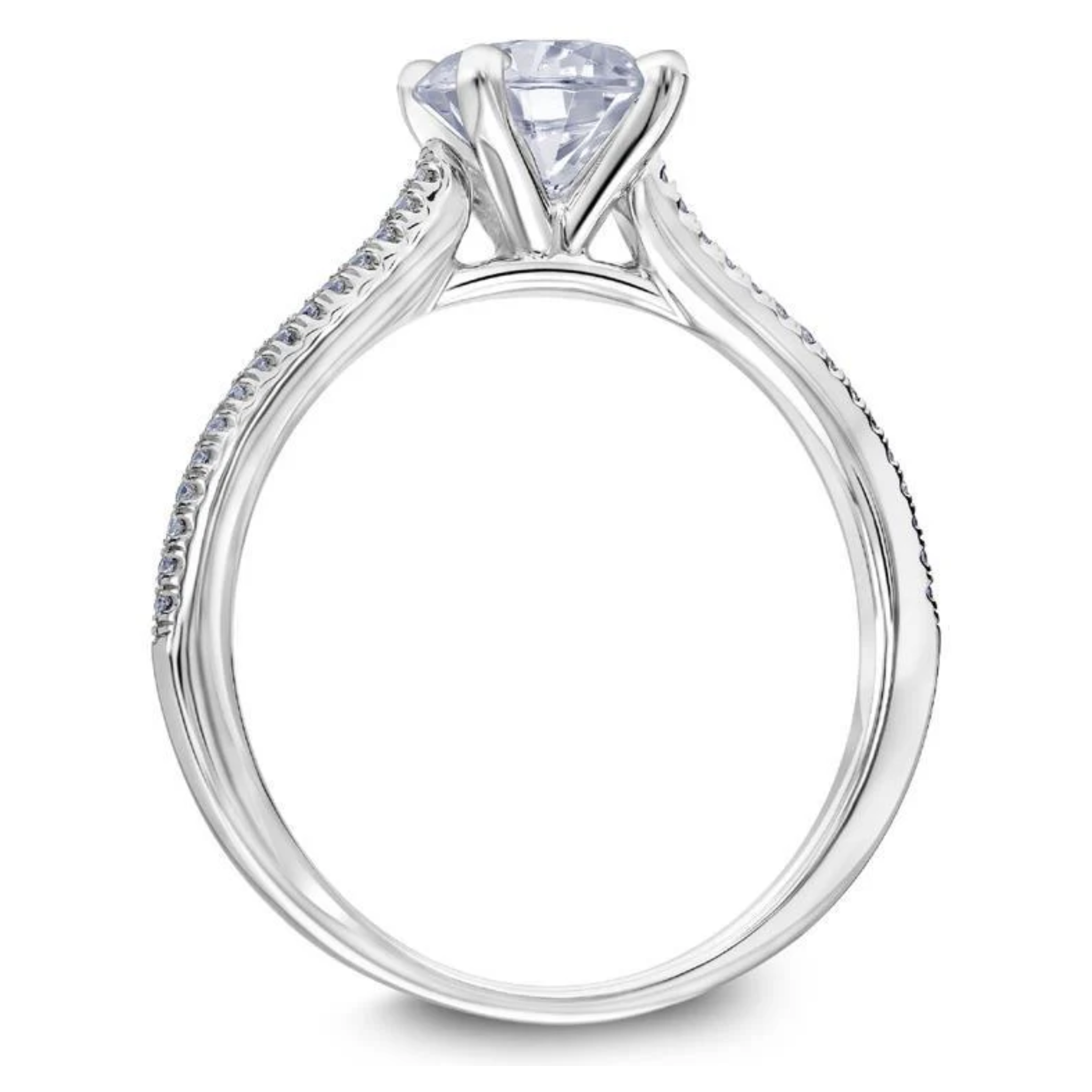 Scott Kay 14k White Gold Pave Engagement Ring