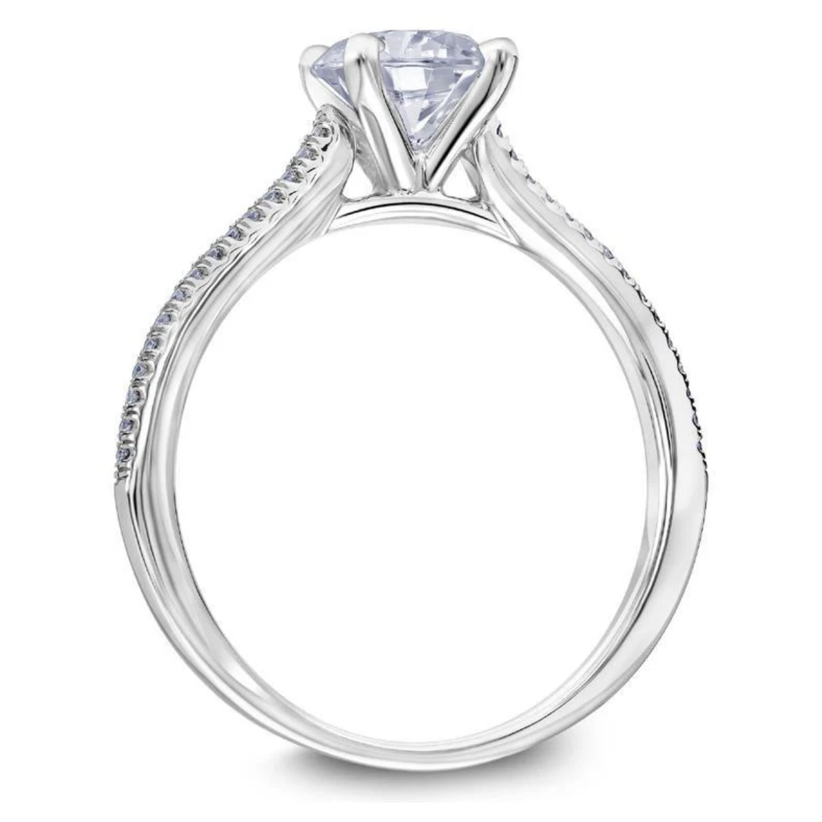 Scott Kay 14k White Gold Pave Engagement Ring