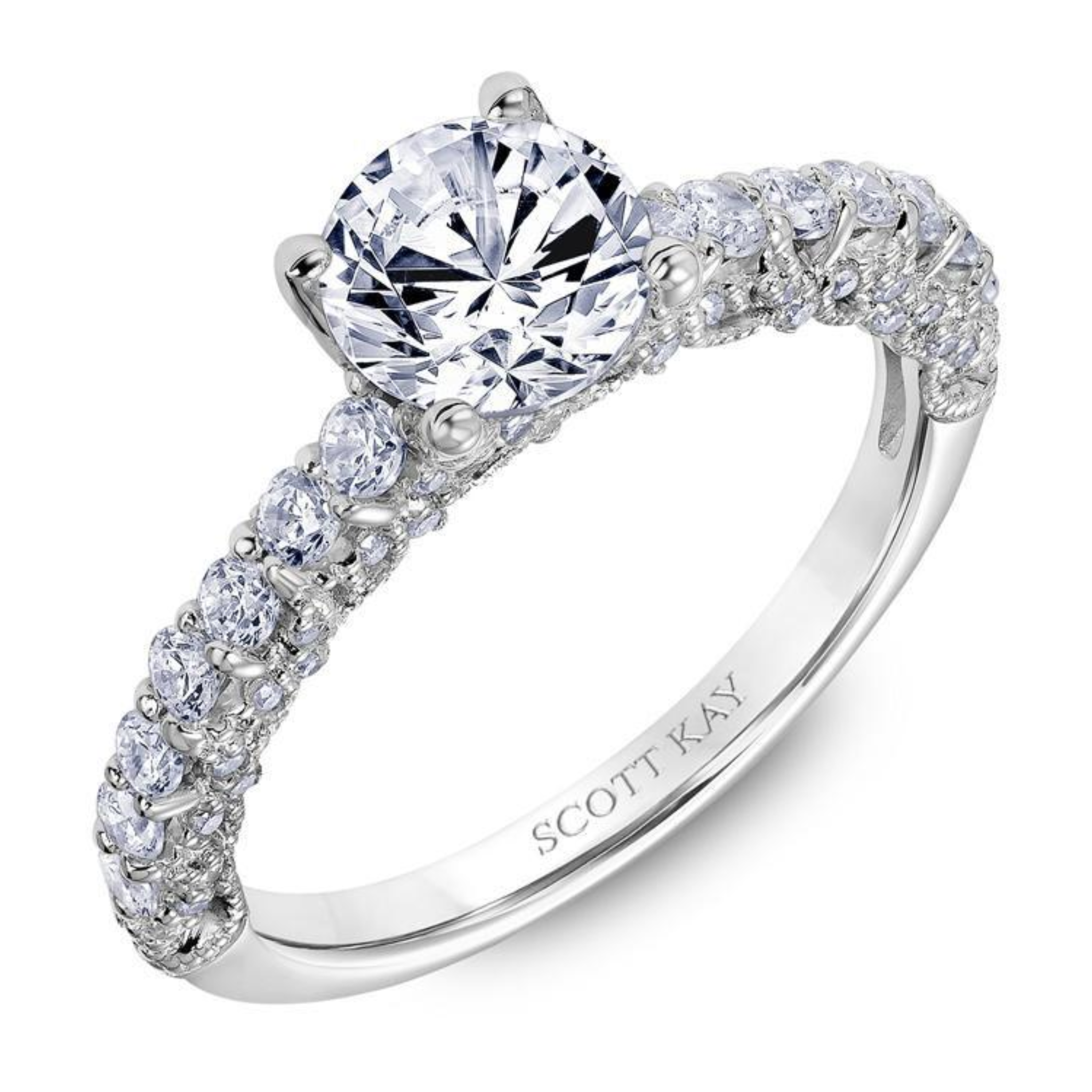 Scott Kay 14k White Gold Heaven's Gate Engagement Ring