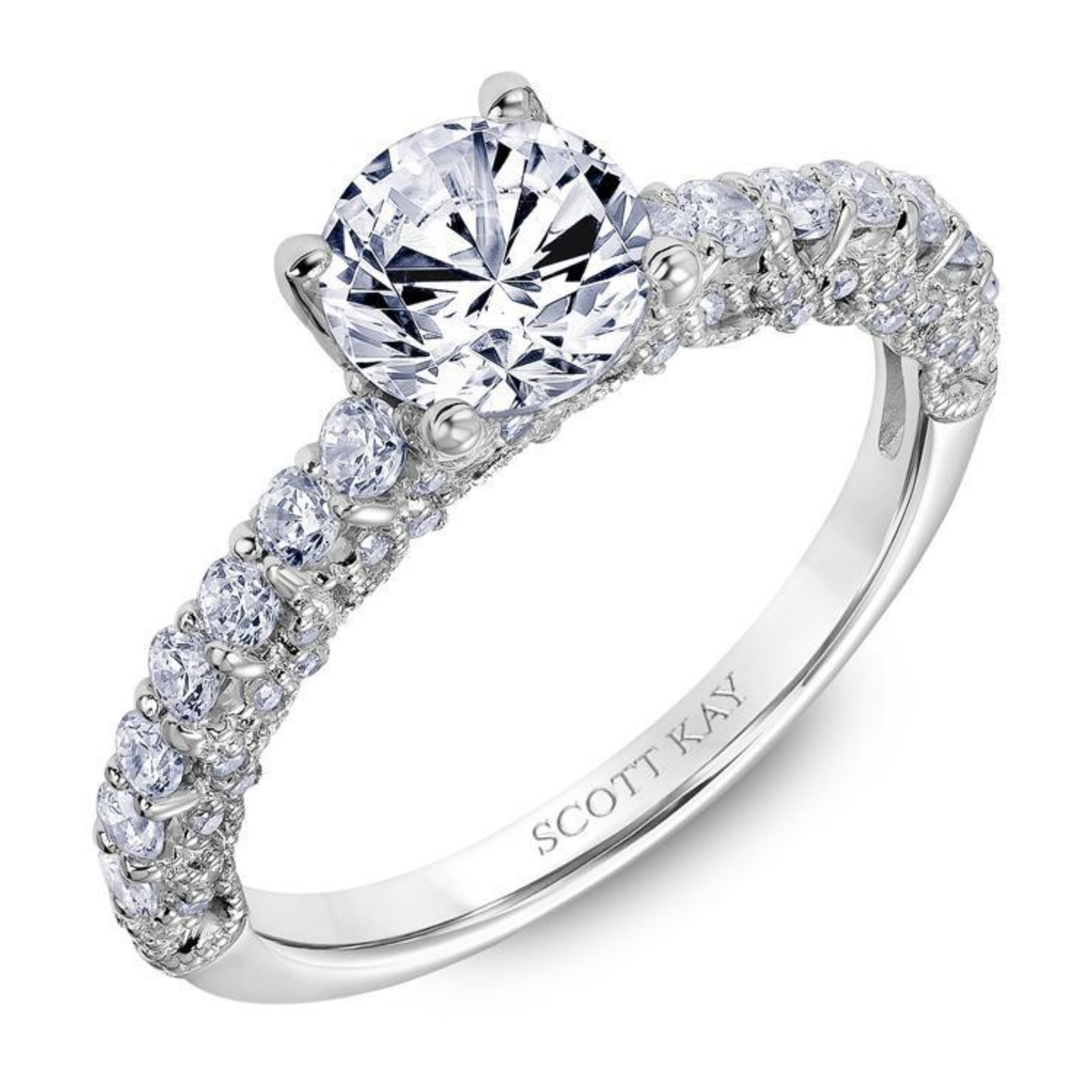 Scott Kay 14k White Gold Heaven's Gate Engagement Ring