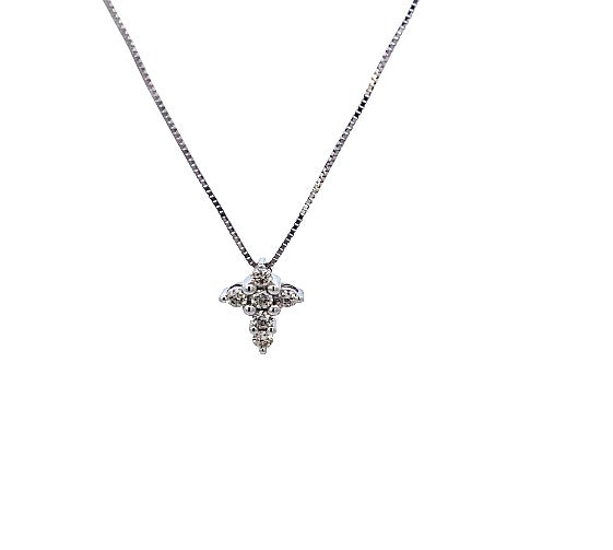 .18CT Diamond Cross Necklace