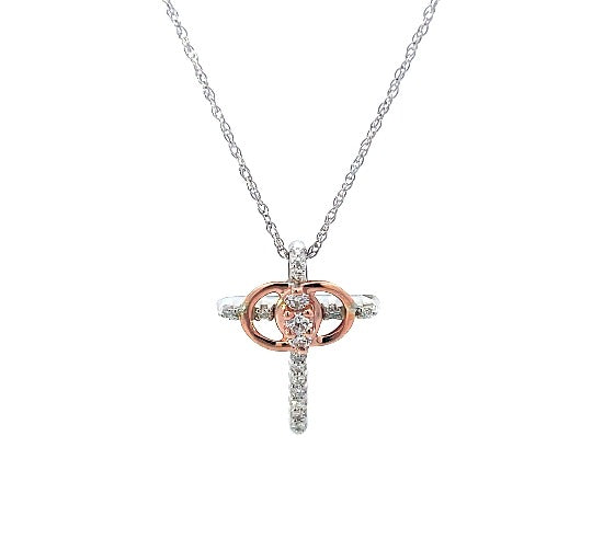 Diamond Marriage Cross Necklace