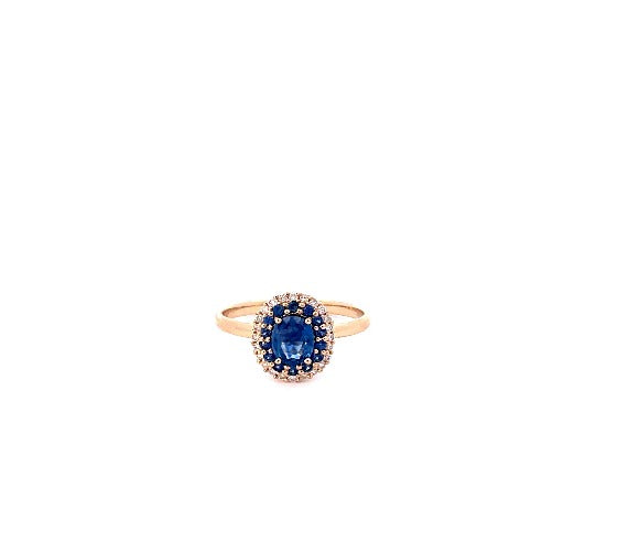 Yellow Gold and Sapphire Ring