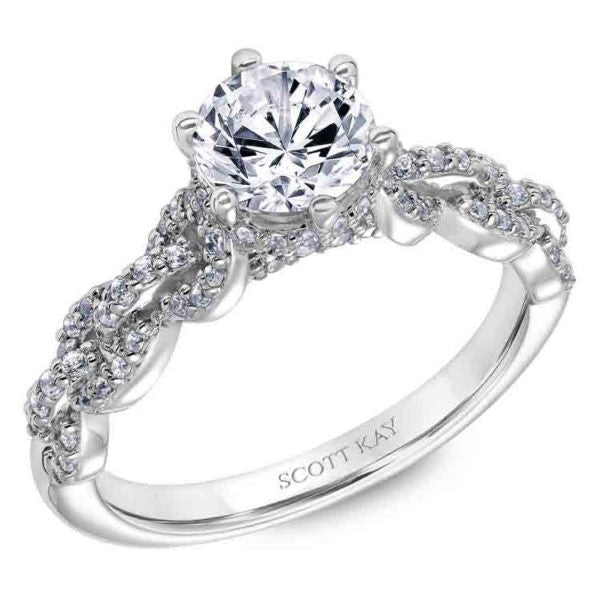 Scott Kay 14k White Gold Embrace Engagement Ring
