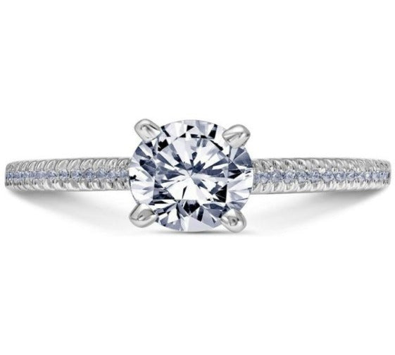 Scott Kay 14k White Gold Pave Engagement Ring in Raleigh, NC