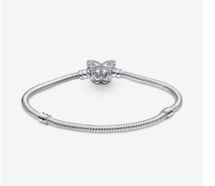 Pandora Moments Butterfly Clasp Snake Chain Bracelet