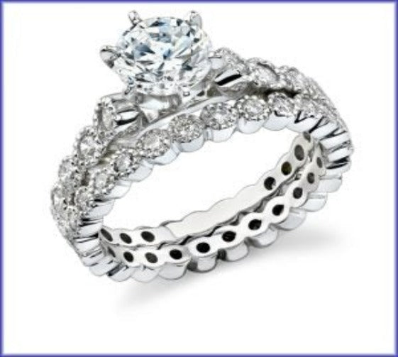 Gregorio 18k White Gold Engagement Ring